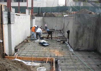 Water treatment plant structural wall construction in Portland, Oregon