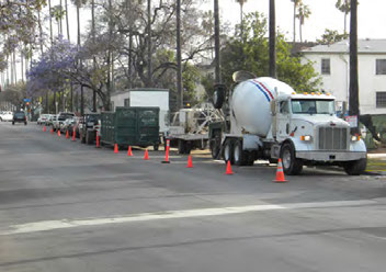 Reservoir liner shotcrete application closeup in Tucson, Arizona