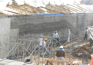 Manufacturing facility structural wall crew in Houston, Texas